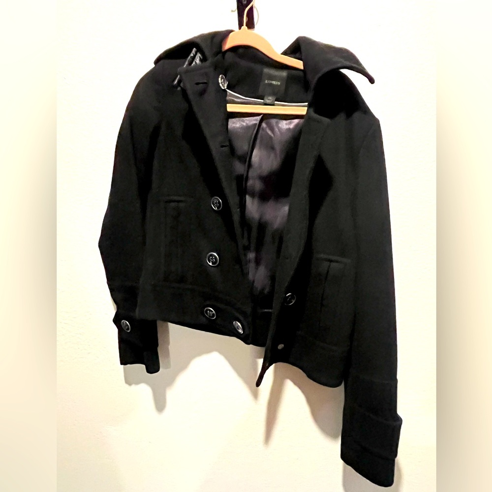 Express cropped peacoat black jacket XS women’s extra small
